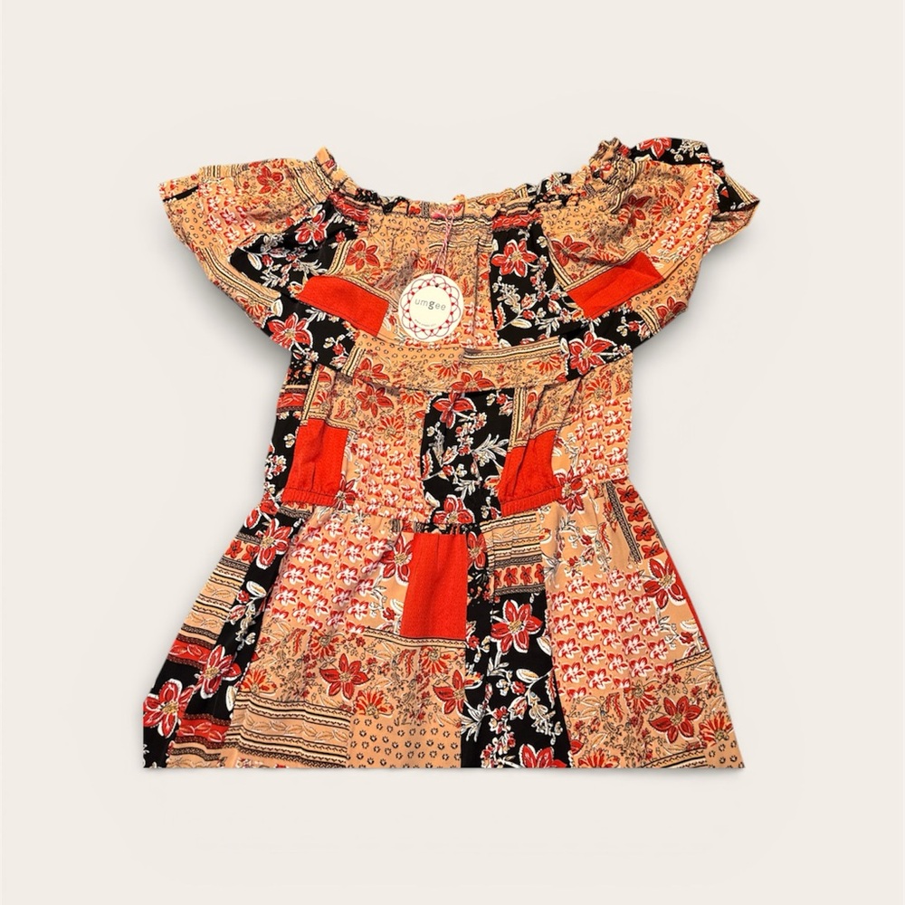 NWT Umgee Size M Crop Jumpsuit Romper Black Red Pink